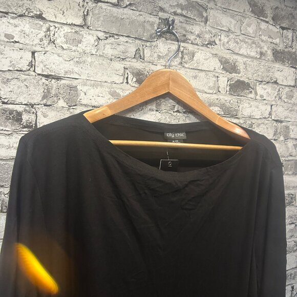 NWT City Chic Women’s Top Genesis Black Blouse Size XL/22 - Picture 4 of 13